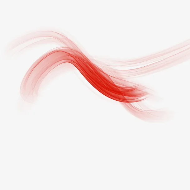 红色飘带薄纱彩带图免抠