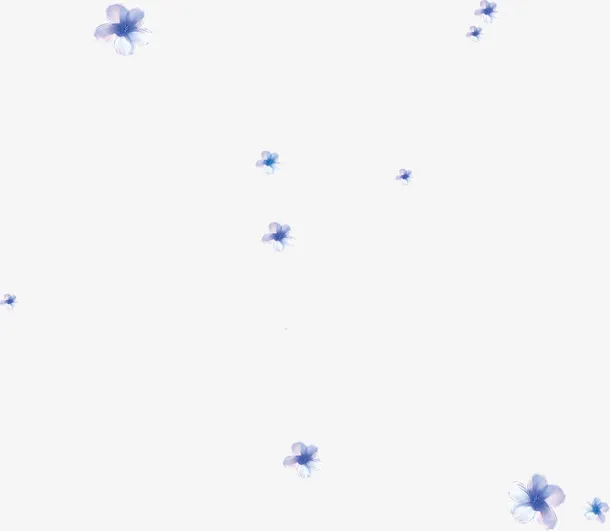 七夕可爱浅紫小花免抠