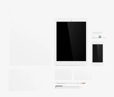 白色商务模板免抠