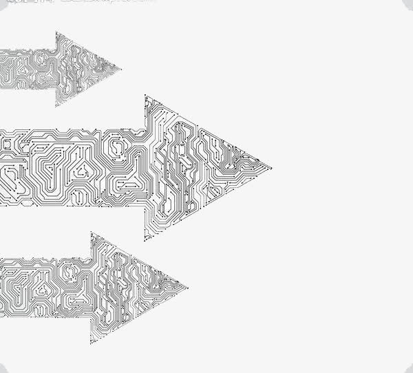 箭头电子科技元素免抠