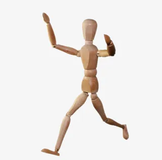 卡通手绘木偶小人免抠