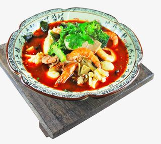 青花瓷川香麻辣烫1500X1500免抠