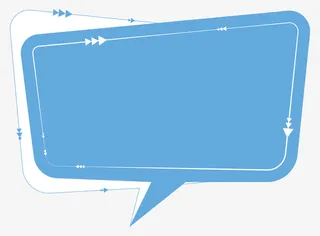 天蓝色科技对话气泡雷免抠