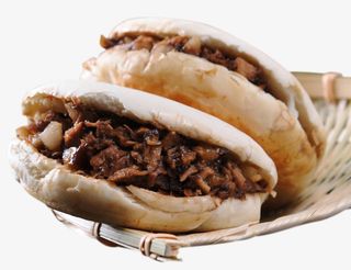 西安特色白吉馍夹腊汁肉免抠