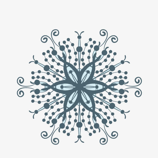 花纹底纹 雪花 装饰图案免抠