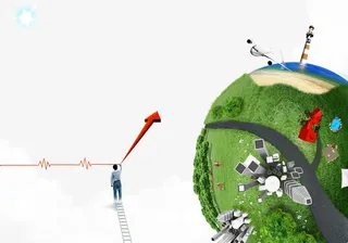 城市快速建设海报免抠