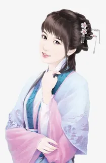 立绘古装古风笑容美女免抠