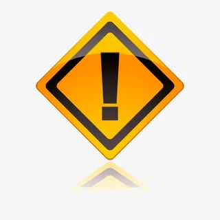 立体公共场所菱形危险提示牌PNG免抠