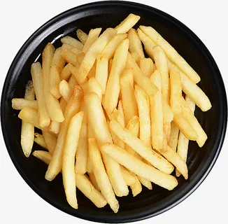 一盘美味的薯条免抠