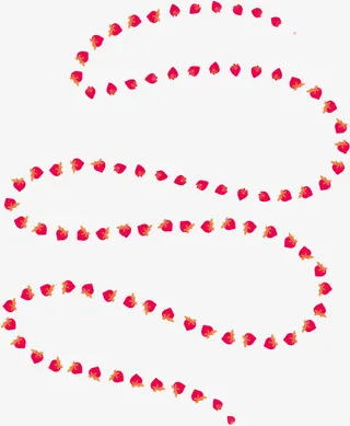 花瓣摆放的虚线免抠