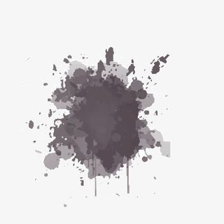 黑色喷溅墨迹免抠