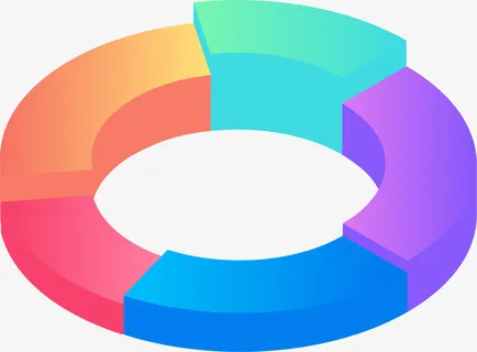 2.5D矢量图表饼状图免抠 2.5D矢量图表饼状图免抠