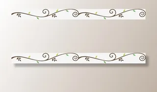 植物花边分隔线免抠