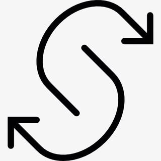 两相对弯曲箭头图标免抠