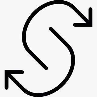 两相对弯曲箭头图标免抠