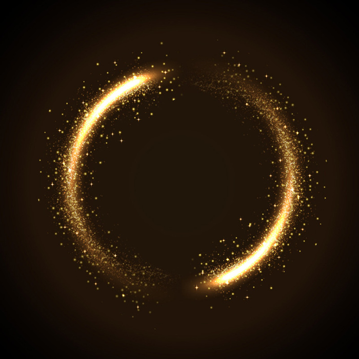 金色光圈主图背景素材高清