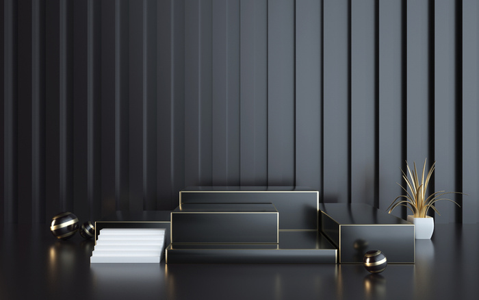 C4D，黑金，舞台，高端高清