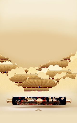 中国风宫殿圣旨海报素材高清