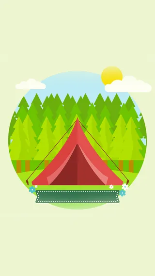 绿色春天扁平源文件H5背景高清