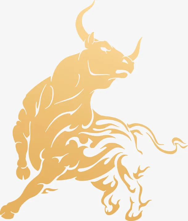 金牛2021牛年牛气冲天免抠节日元旦/春节/元宵元素