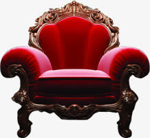 红色沙发样式招聘海报免抠