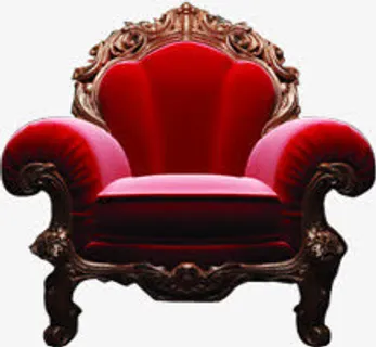 红色沙发样式招聘海报免抠