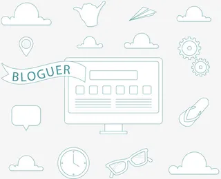 矢量蓝色手绘背景