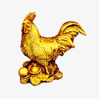 欢乐鸡年展板金鸡免抠