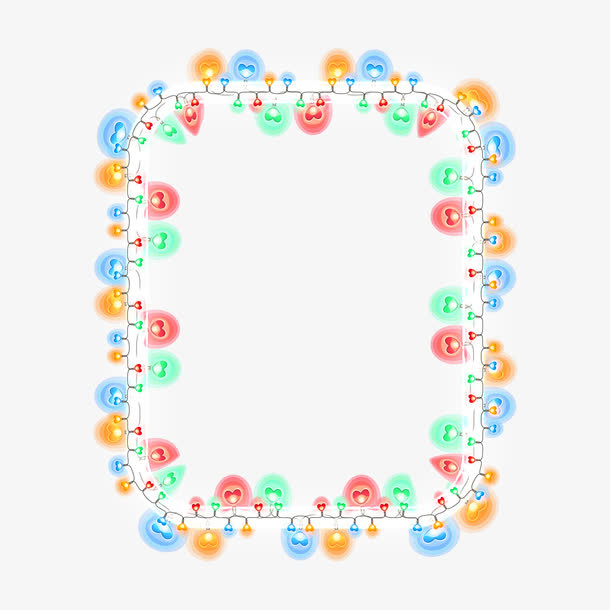 彩灯串 边框免抠