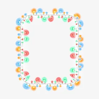 彩灯串 边框免抠