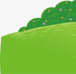 矢量图绿色宽阔草地免抠