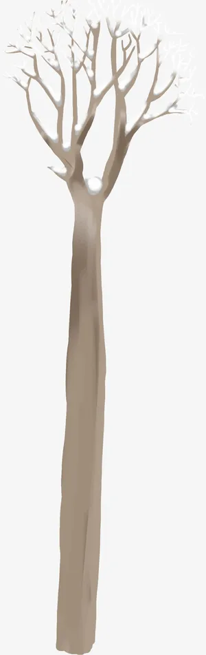 圣诞节棕色树枝雪花免抠