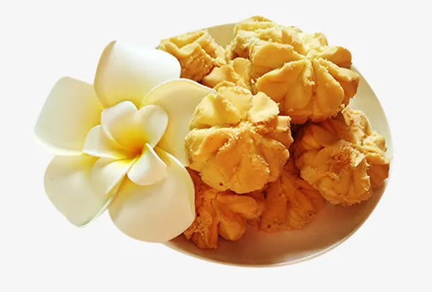 鲜花与小西饼免抠