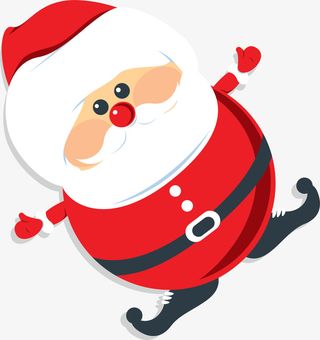 红色卡通圣诞老人免抠