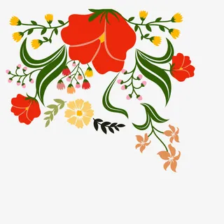 矢量大红花免抠