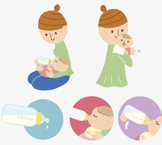 婴儿喂奶注意事项免抠