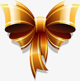 手给棕色促销蝴蝶结免抠