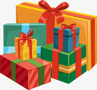 一堆精美礼盒简图免抠