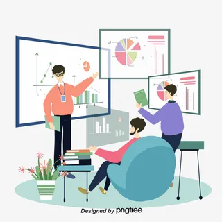 扁平风卡通免抠