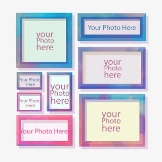 矢量照片墙免抠