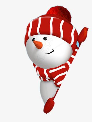 红色雪人免抠