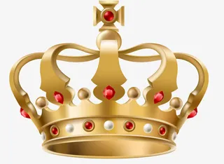 矢量手绘金色皇冠免抠