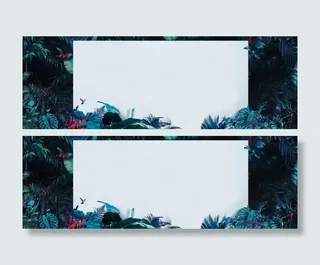 草丛森林纸张海报背景免抠