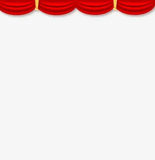红色喜庆帘子免抠