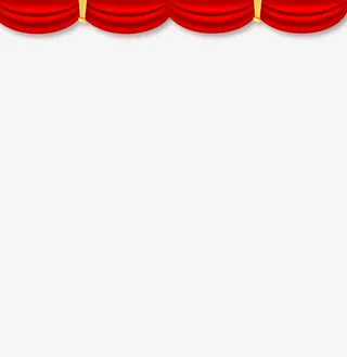 红色喜庆帘子免抠