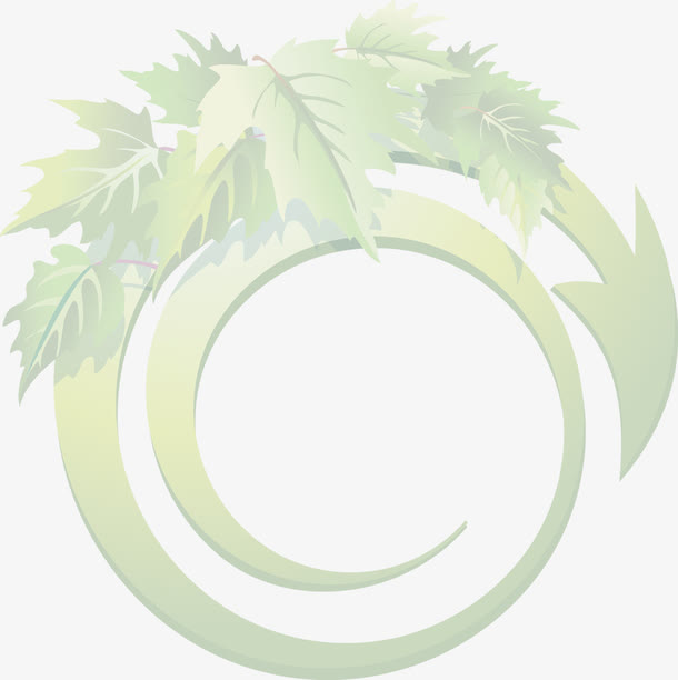 简约设计箭头树叶梦幻免抠