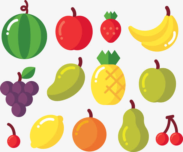 矢量手绘卡通水果免抠