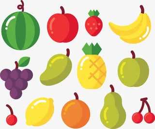 矢量手绘卡通水果免抠