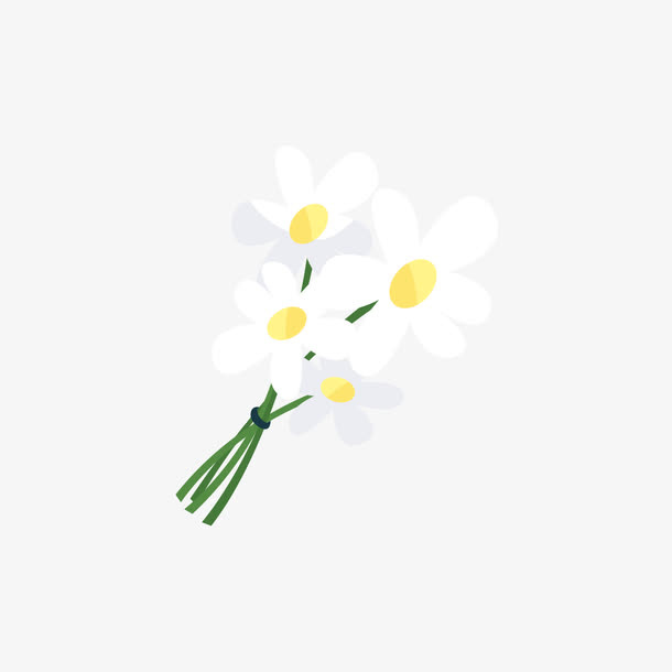 一束白色鲜花免抠