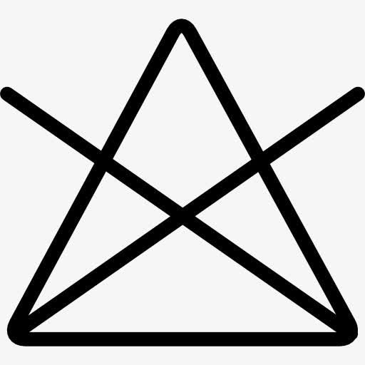 洗衣选择象征一个三角形交叉图标免抠